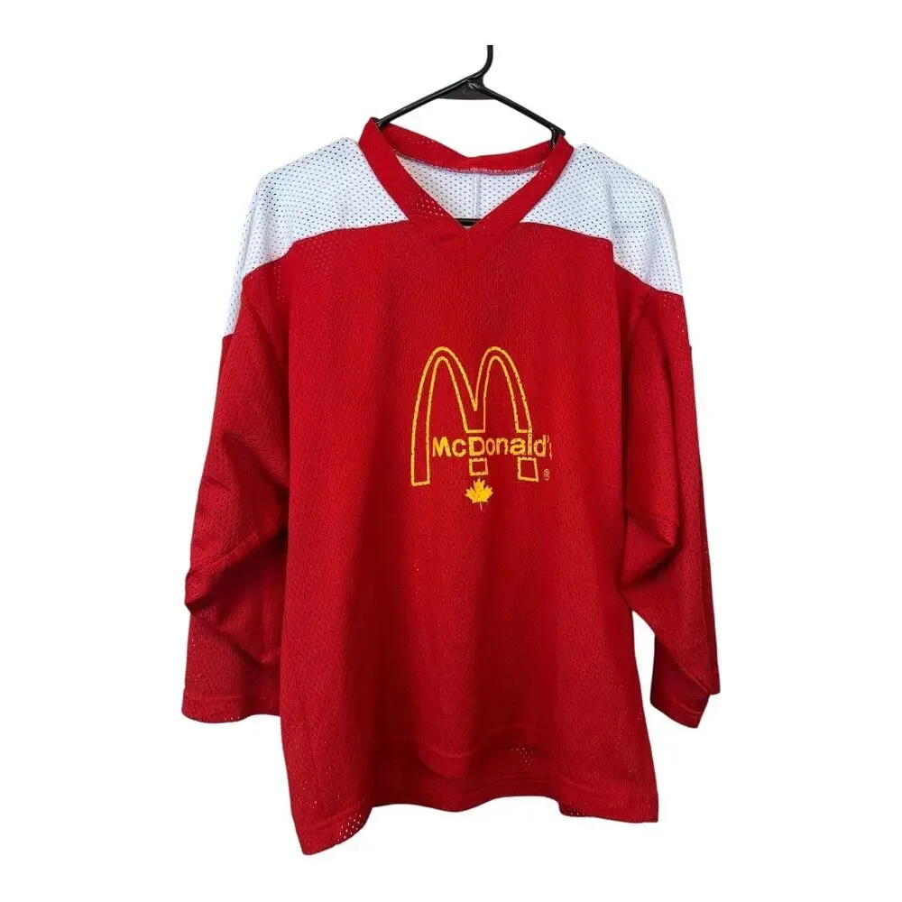 inaria Youth Large Hockey Jersey McDonalds Red Mesh Sports Football